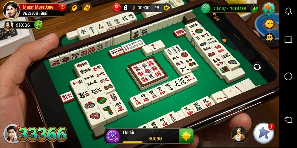 Screenshot gameplay menarik dari 333666 yang menunjukkan keseruan bermain Mahjong.