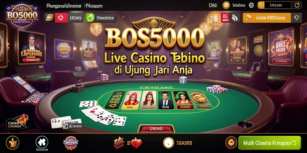 Tampilan gameplay Live Casino yang mendebarkan di BOS5000.