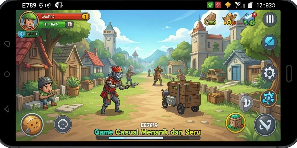 Tampilan gameplay yang cerah dan menyenangkan di EE789.