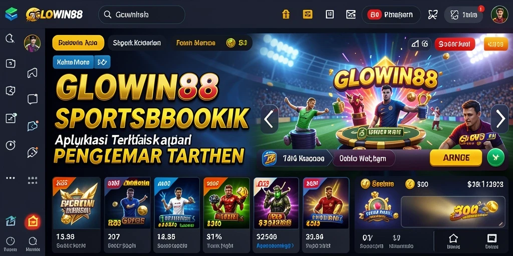 Tampilan GLOWIN88 menunjukkan antarmuka sportsbook yang menarik dan interaktif.