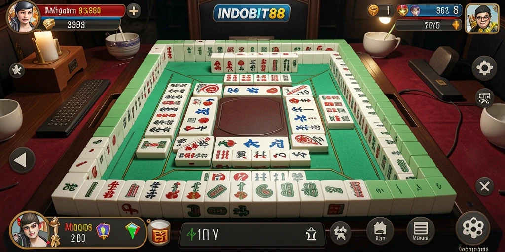 Tampilan gameplay seru dari INDOBIT88 dengan banyak tantangan Mahjong.