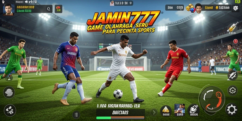 Screenshot utama gameplay JAMIN777 menampilkan aksi olahraga yang seru.