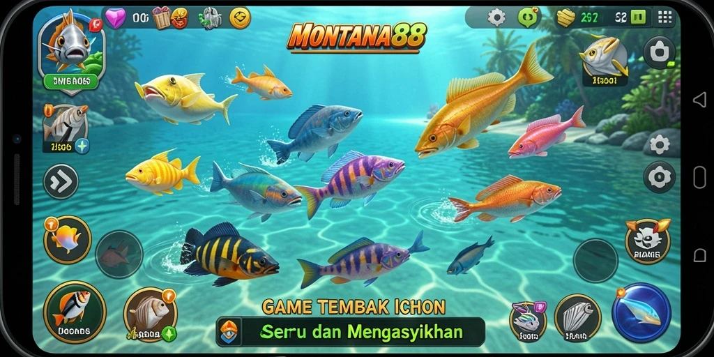 Tampilan gameplay seru Tembak Ikan di MONTANA88.