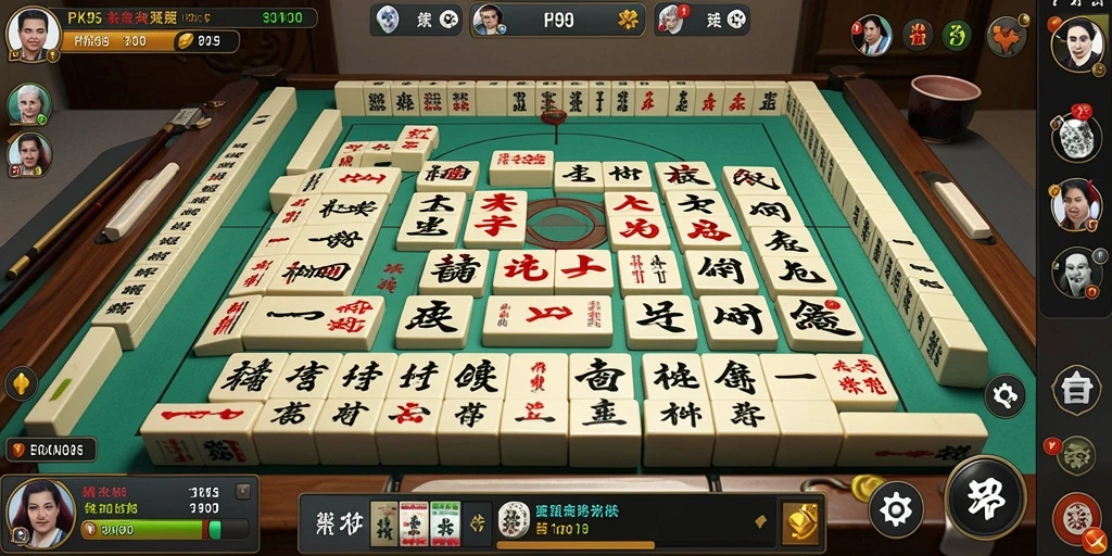 Tampilan screenshot PK95 yang menampilkan aksi gameplay Mahjong yang seru.